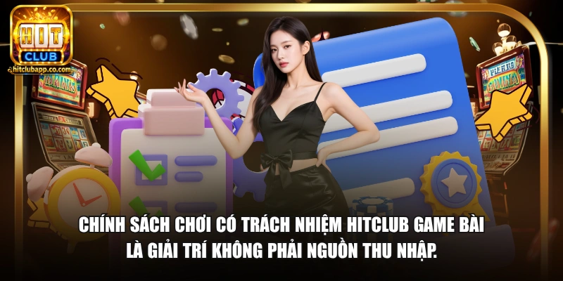 Game bài là giải trí không phải nguồn thu nhập.