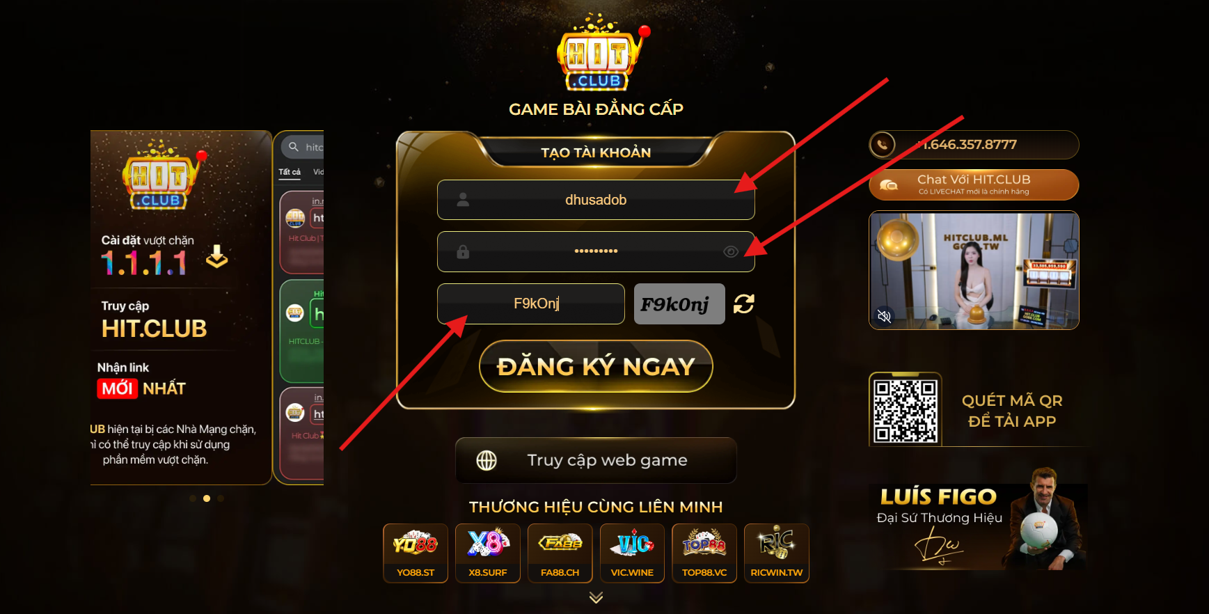 Đăng Ký HitClub - Hướng Dẫn Tạo Tài Khoản Nhanh Nhất 2026 3 dang ky hitclub 2